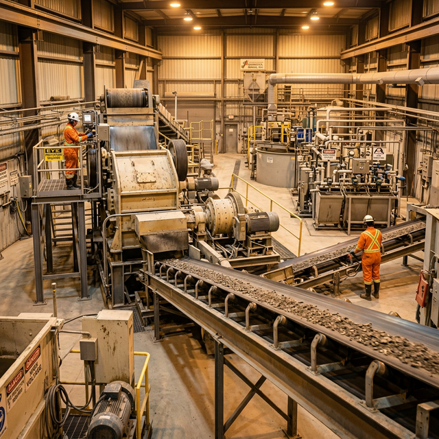 Gold ore processing facility